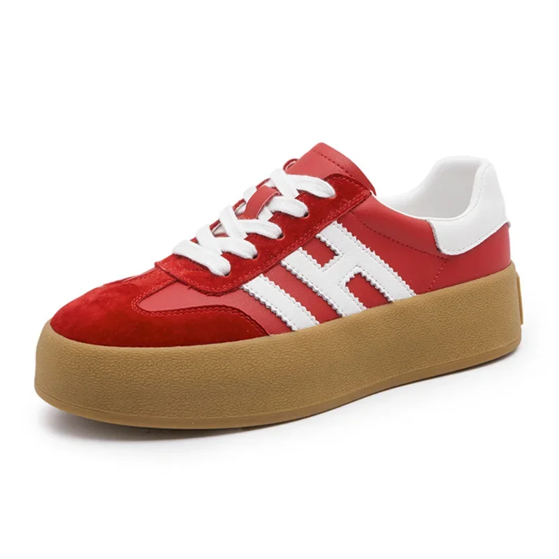 Women&#39;s Casual Shoes Luxury Artificial leather Platform Sports Tennis Sneakers F - £77.51 GBP