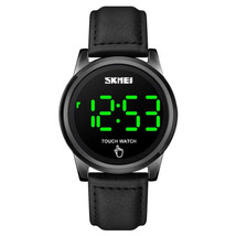 SKMEI 1684 Fashion Touch Screen Simple Leather Strap Men Watch, Leather ... - $18.63+