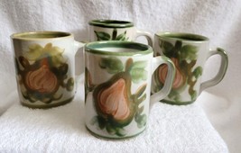 Louisville Stoneware Co HARVEST Coffee Cups  Mugs HARVEST Different Size Vintag - £31.96 GBP