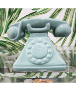 Vintage Nostalgia Teal Rotary Telephone 7&quot;L Money Coin Piggy Bank Decor - $24.99