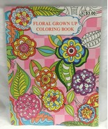 Grown Up Adult Coloring Book Floral Tulips Daisies etc... 32 Pages - £2.35 GBP
