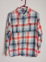 The North Face Plaid Long Sleeve Button Down Shirt Women&#39;s Size XL Red W... - $444.42 MXN