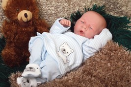 Baby Real Boy Reborn Doll Preemie Toy Newborn 15&quot; Newborn Soft Vinyl Life Like - £84.22 GBP