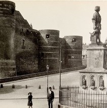 Statue Of Roi Rene Man In Bowler Hat Angers France 1910s Postcard PCBG12B - $19.99