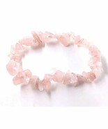 Natural Gemstone Stretch Bracelet Rose Quartz - $186.01 MXN