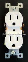 White AC Electric Power Duplex Wall OUTLET RECEPTACLE Residential Replac... - £6.60 GBP