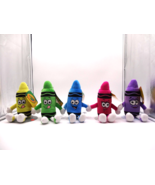 Crayola Purple Yellow Pink Green Blue Crayon Plush Stuffed Toy Adorable ... - $1,620.07 MXN