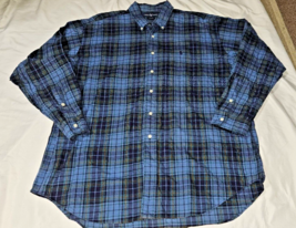 Polo Ralph Lauren Shirt BLAKE Mens XL Blue Plaid Performance Classic Fit... - £9.93 GBP