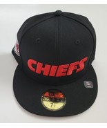 Kansas City Chiefs New Era 5950 Fitted Hat Adult Size 7 1/2 - £36.33 GBP