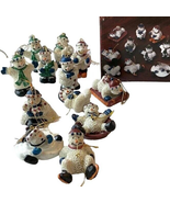 GIFTCO Inc Polystone Miniature Snowman Ornaments 12 Count Holiday Christ... - £11.62 GBP