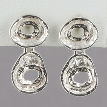 Retired Silpada SMALL Sterling Dual-Finish WELL ROUNDED Drop Earrings P1988 - $34.95