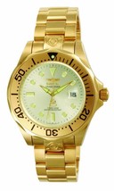 Invicta 3051 Mens Pro Diver Automatic 3 Hand Champagne Dial Watch with Black Bez - £122.05 GBP