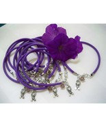 PANCREATIC CANCER/ALZHEIMER&#39;S/LUPUS AWARENESS PURPLE BRACELETS/ 1 DZ. COUNT - £16.67 GBP