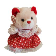 Vintage Teddy Bear Plush Pink Red Vintage 80s Cuddle Wit Valentines Day Plushie - £14.34 GBP