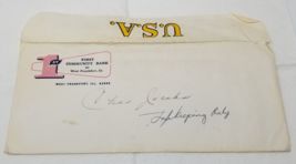 First Community Bank West Frankfort Illinois Envelope 1976 Bicentennial ... - $12.30