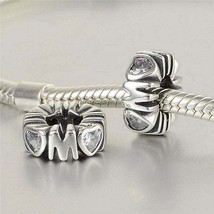 Mother&#39;s Day Sterling Silver Mother&#39;s Pride Spacer Charm Bead Fit Moments Charm - £11.59 GBP