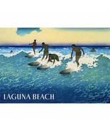 Postcard CA-1415 Surfers At Laguna Beach California Set of 5 - $16.27 CAD