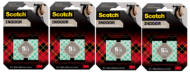 Scotch Mounting Squares White 16 Squares Double-Sided 111S - 4 Pack - £13.19 GBP