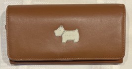 Radley London Leather Matinee Envelope Clutch Wallet Credit Card Dog Brown - £27.76 GBP