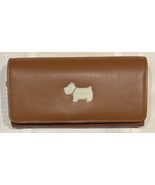 Radley London Leather Matinee Envelope Clutch Wallet Credit Card Dog Brown - $36.00