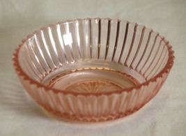 Queen Mary Pink Depression Glass Fruit Dessert Bowl Ribbed Anchor Hocking - £13.21 GBP