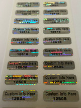 1000 Small! Custom Printed Tamper Evident Security Void Hologram Labels Stickers - £50.88 GBP