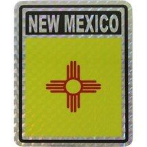 K&#39;s Novelties State of New Mexico Flag Reflective Decal Bumper Sticker - £2.59 GBP