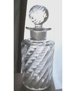 5 1/2&quot; Tall SWIRL Clear Perfume/Cologne Bottle~Old~Collectible~Heavy~Gor... - £43.05 GBP