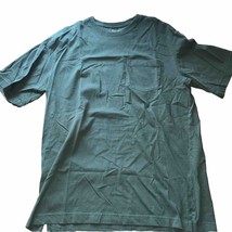 Duluth Trading Co. Shirt Adult Medium Green Long Tail Tee Cotton Pocket Men - £7.90 GBP