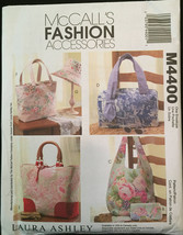 McCall&#39;s M4400 LAURA ASHLEY Fashion Handbags, Tote Bags Lined and with Pockets - £3.99 GBP