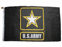 3x5 Black US Army Gold Star Active Duty Veteran Vet One Army Strong Flag... - $13.99