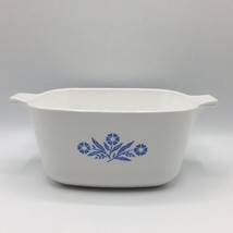 Vintage CORNING WARE CASSEROLE BLUE CORNFLOWERS 1 3/4 Qt - £14.35 GBP