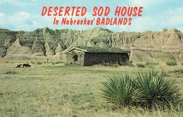 Nebraska&#39;s Badlands Unposted Vintage Postcard Deserted Sod House - £7.83 GBP