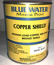 Blue Water Marine Copper Shield Paint 8601 Royal Blue 1ea Quart-VERY RAR... - £139.23 GBP
