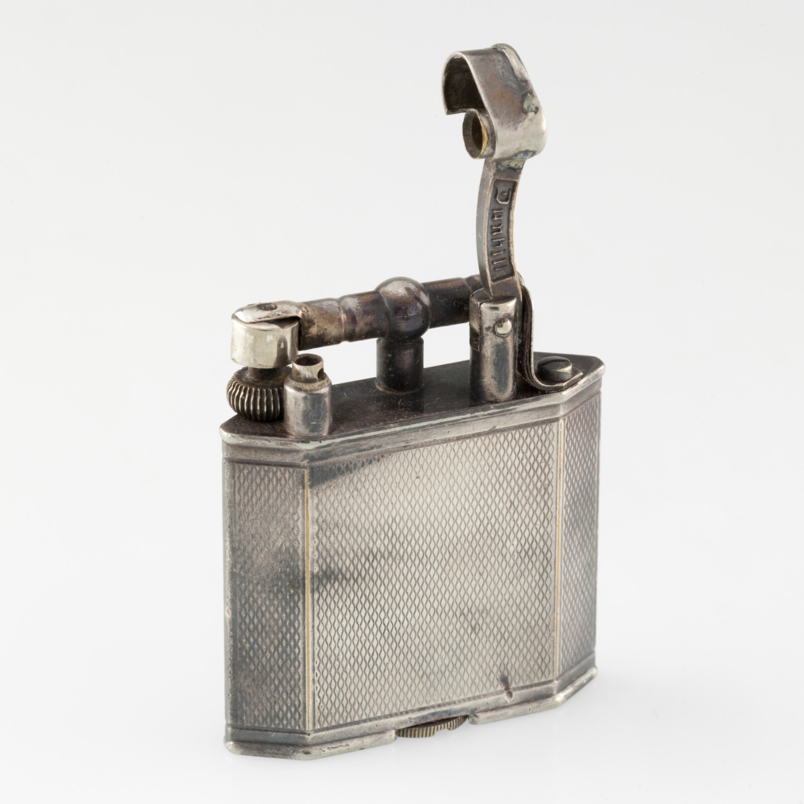 Dunhill Silver Plated Lighter With Diamond Pattern 143752 Item image 3