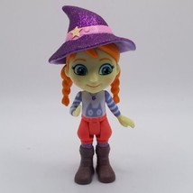 Vampirina PHOEBE Disney Junior 4&quot; Figure Toy Glitter Hat Purple Witch Braids - £6.20 GBP