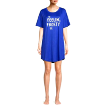 Secret Treasures Ladies Frosty Sleep Shirt Blue Plus Size 2X - £15.68 GBP