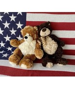 Gund Bean Bear Pair Fleming and Bixby Brown Tan Plush Plushies Teddy Lot... - $645.85 MXN