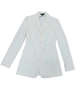 THEORY Damen Blazer Skinny Elegant Solide Weiß Größe US 2 I0107109 - £181.69 GBP