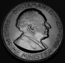 Jamaica Dollar, 1969 Gem Unc~1st Year Ever~RARE~47,000 Minted~Bustamante... - £12.86 GBP