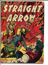 Straight ARROW-#8-1950-FLAMING Indian Fight COVER-POWELL And Guardineer ART-vg - £39.29 GBP