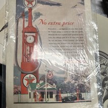 Vintage 1929 Magazine Ad TEXACO Gas “No Extra Price” - £7.84 GBP