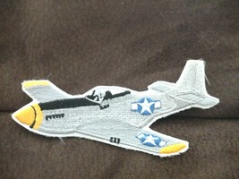 P-51 Mustang Patch Aircraft Patch Memorabilia Silver Profile Yellow High... - $16.05