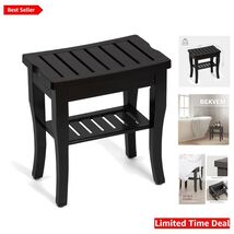 Stylish Black Bamboo Shower Bench - Easy to Assemble, Elegant Design for... - $94.00