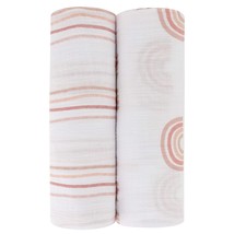 ElyS &amp; Co. Cotton Muslin Swaddle Blanket 2-Pack For Baby Girl  100% Cotton Musli - £35.39 GBP