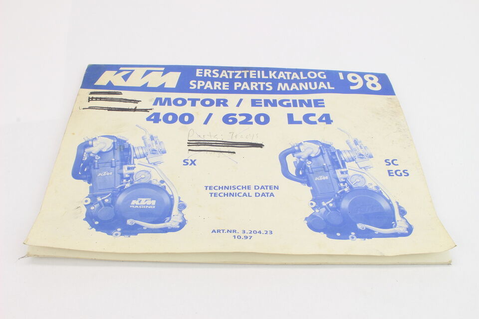 1998 Ktm 400 / 620 LC4 Engine Spare Part Number Manual Book 9681 - $19.79