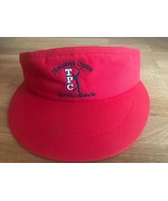 NEW TPC THE WOODLANDS HOUSTON OPEN WIDE BRIM GOLF SUN VISOR, RED - $26.58