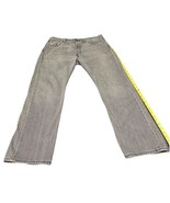 Levis 501 Jeans Men 36x32 (36x31 Gray Denim Button Fly Distressed Origin... - $33.63 CAD