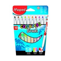Maped Color&#39;Peps Brush Felt Pens in Cardboard Box 848010  - £11.20 GBP