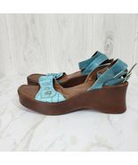 LUZ DA LUA Women's Size 10 Sandals Square Toe Blue Platform - $9.89